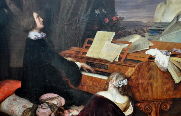 Franz Liszt Fantasizing at the Piano by Josef Danhauser