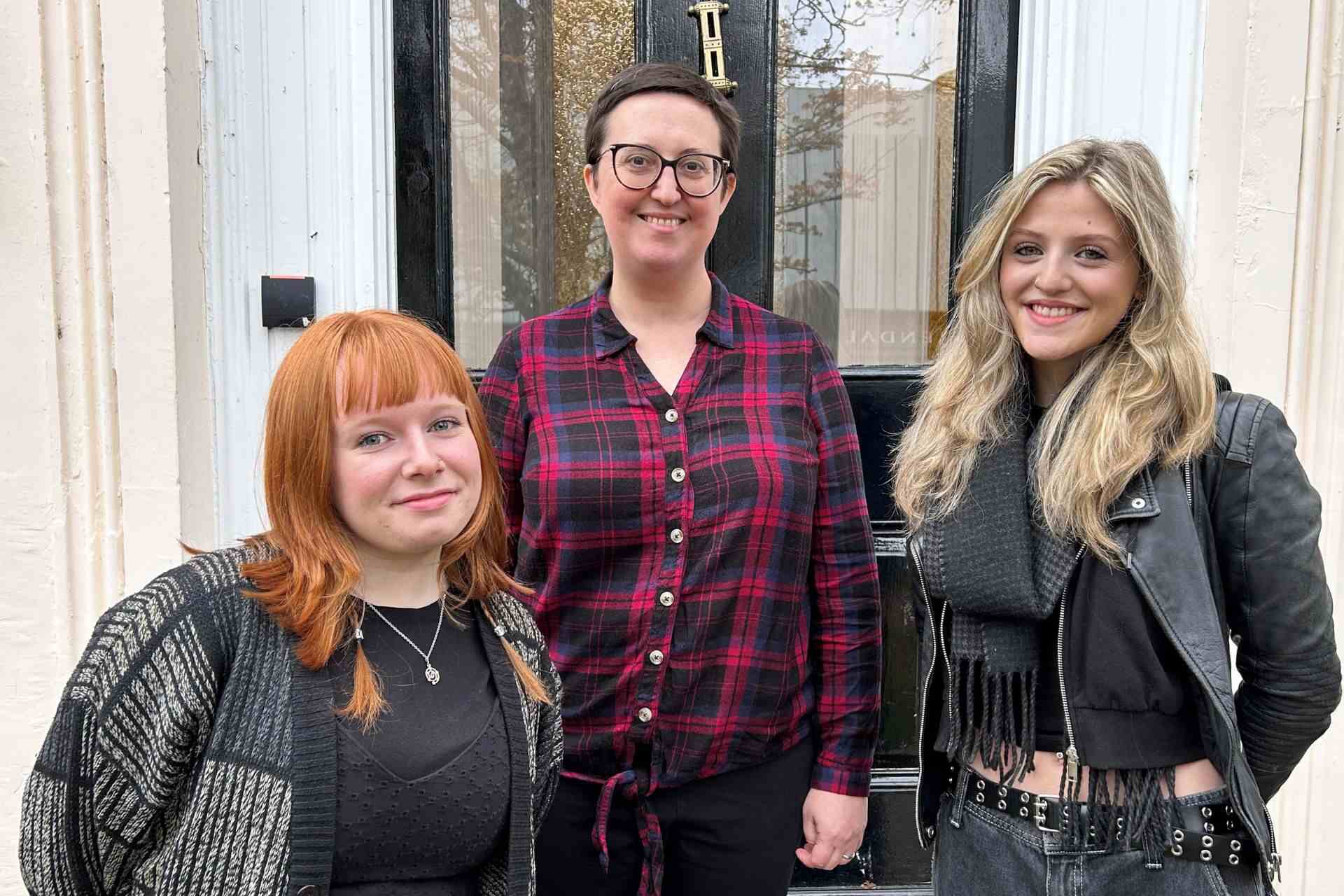 Martha Vidor scholarship winners Meg Owens (L) and Jess Wood (R).