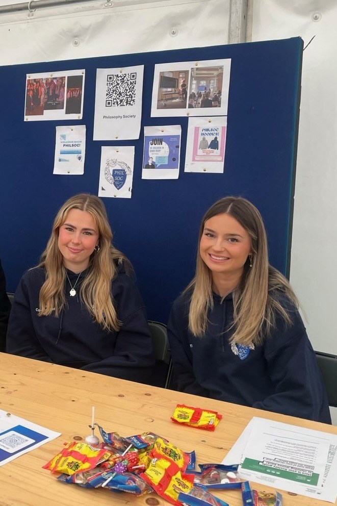 Grace and Freya from PhilSoc