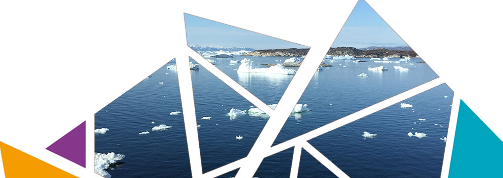 Arctic ocean with icebergs