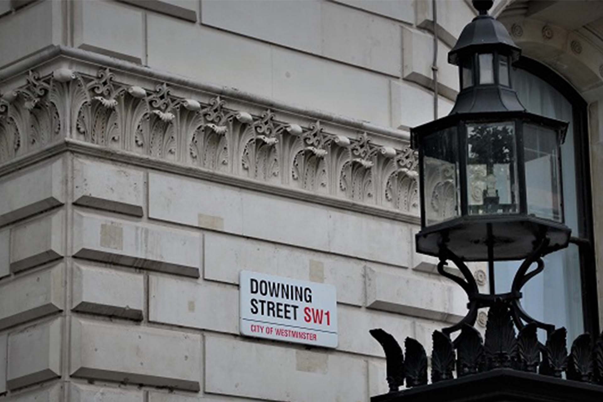 The street sign at Downing Street