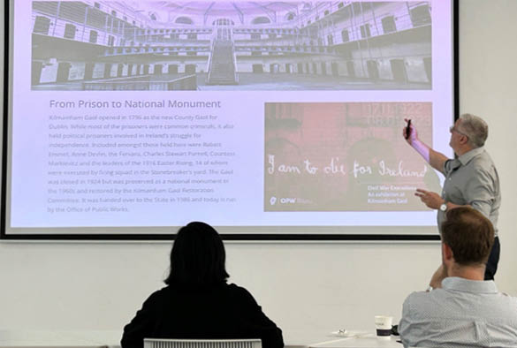 Prof Barry Godfrey explained how the Kilmainham Gaol in Dublin was transformed into a national monument