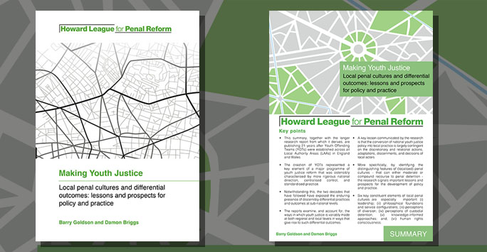 2 Howard League for Penal Reform-Making Youth Justice reports featuring maps