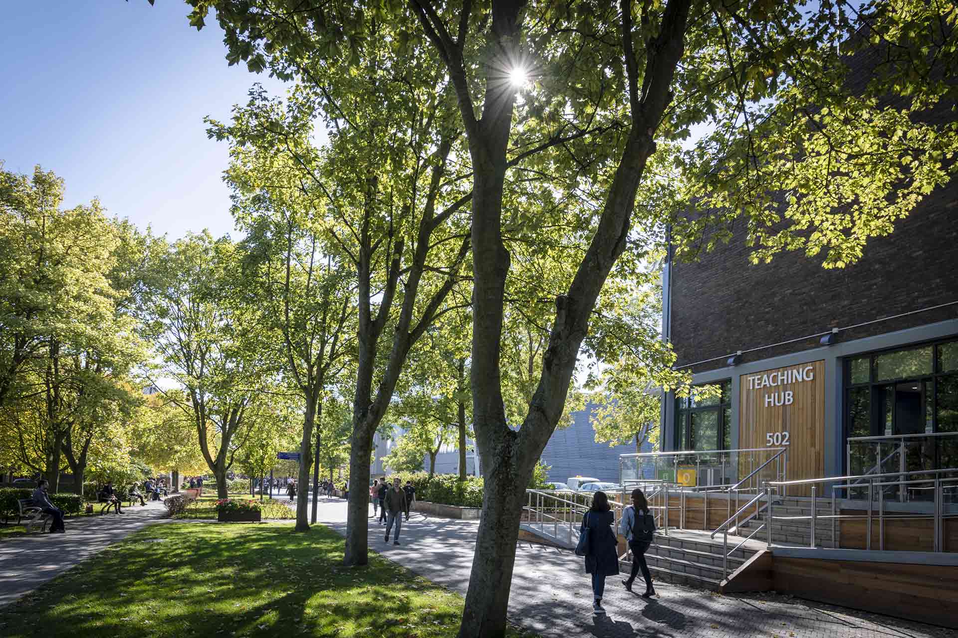 University of Liverpool campus on a sunny day