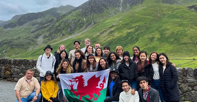 Students on Wales trip