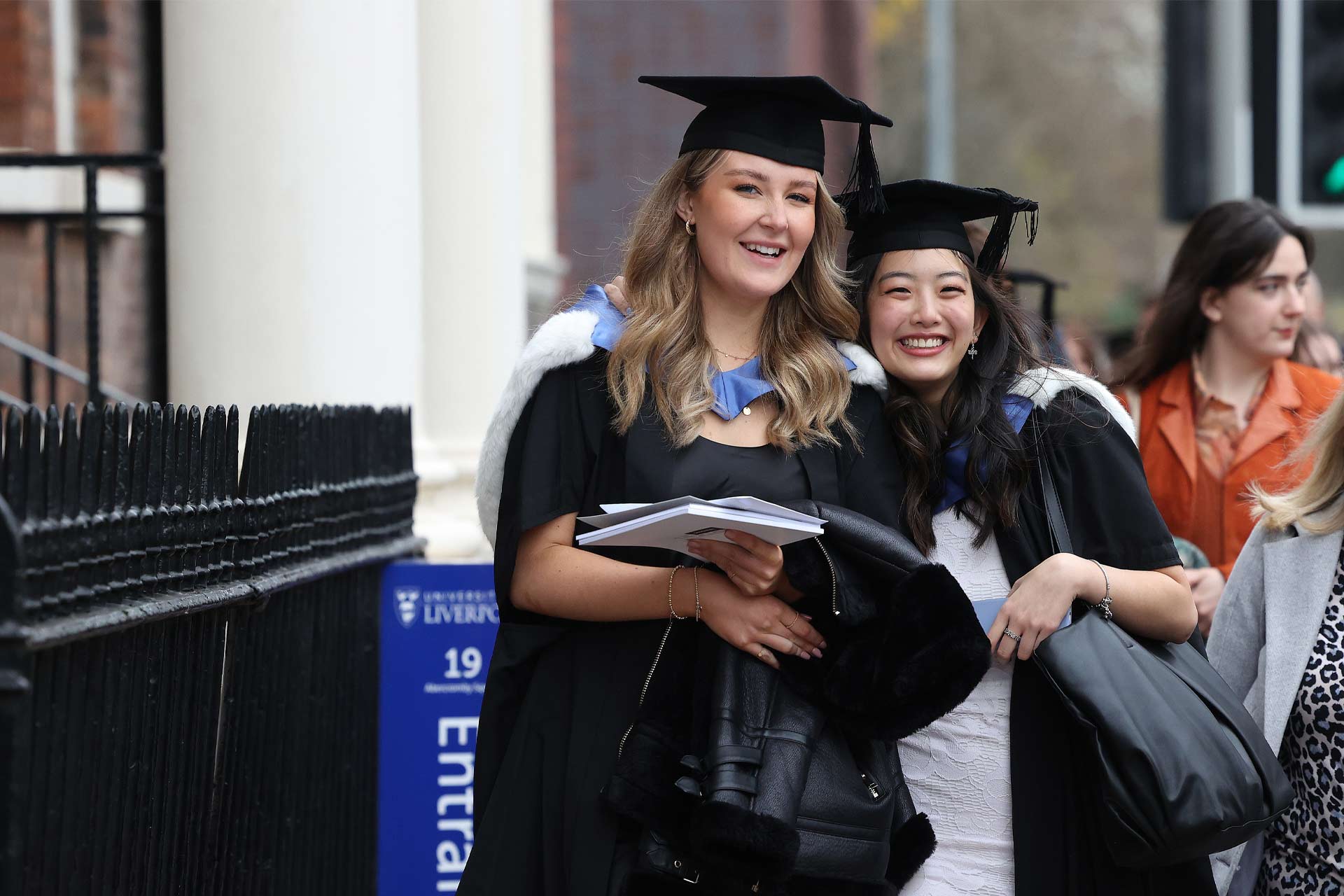 Two undergraduate students during their graduation