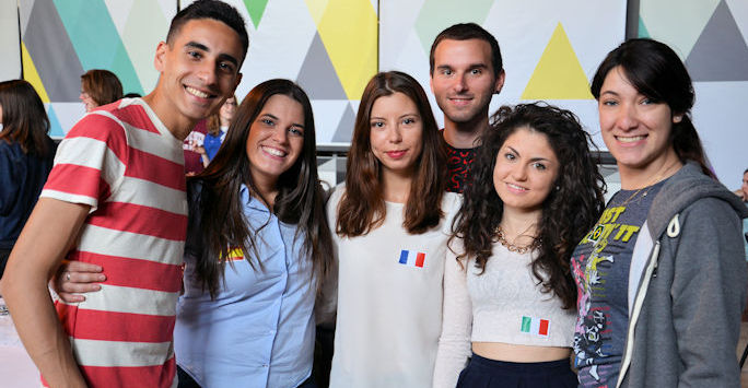 Images of Study Abroad students at a University of Liverpool event