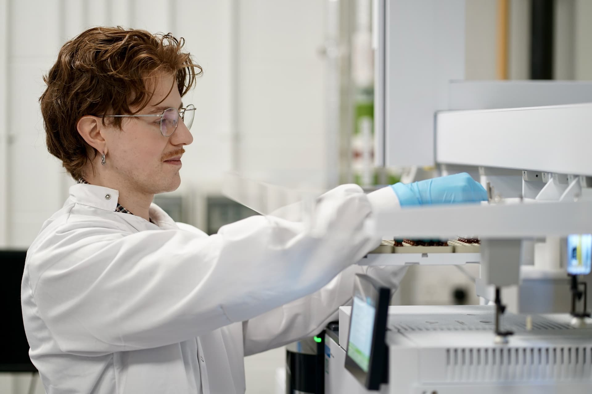 Dr Adam Burke in the laboratory