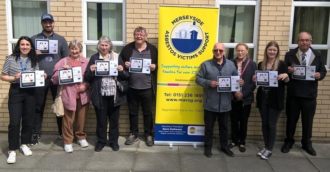 Visitors from Merseyside Asbestos Victim Support Group (MAVSG)