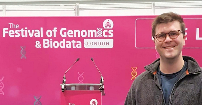 Piotr Darski at the London Festival of Genomics and Biodata