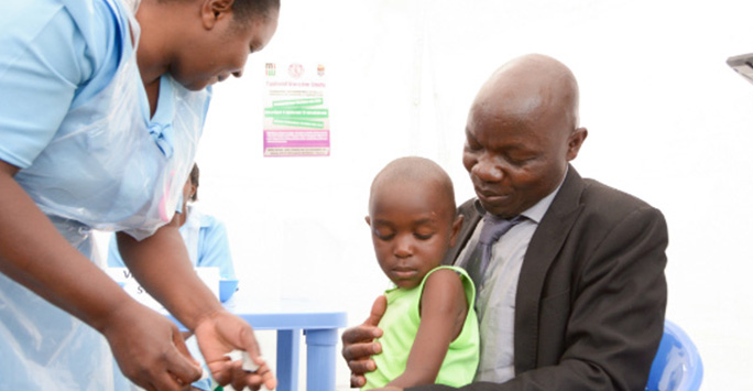 Golden Kondowe, the first child to receive the typhoid vaccine trial