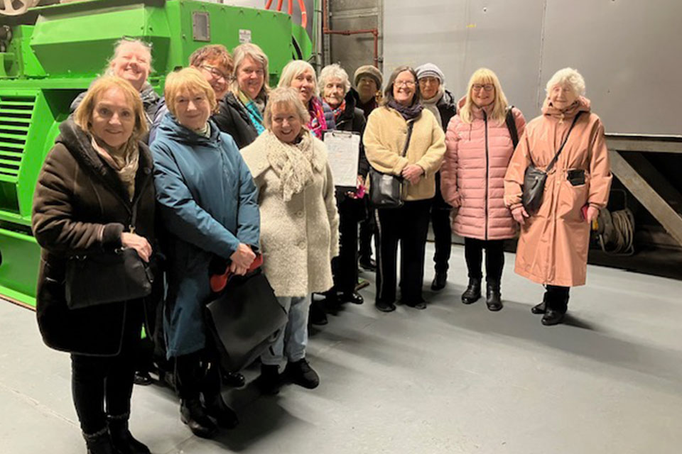 Club members on a tour of campus energy centre