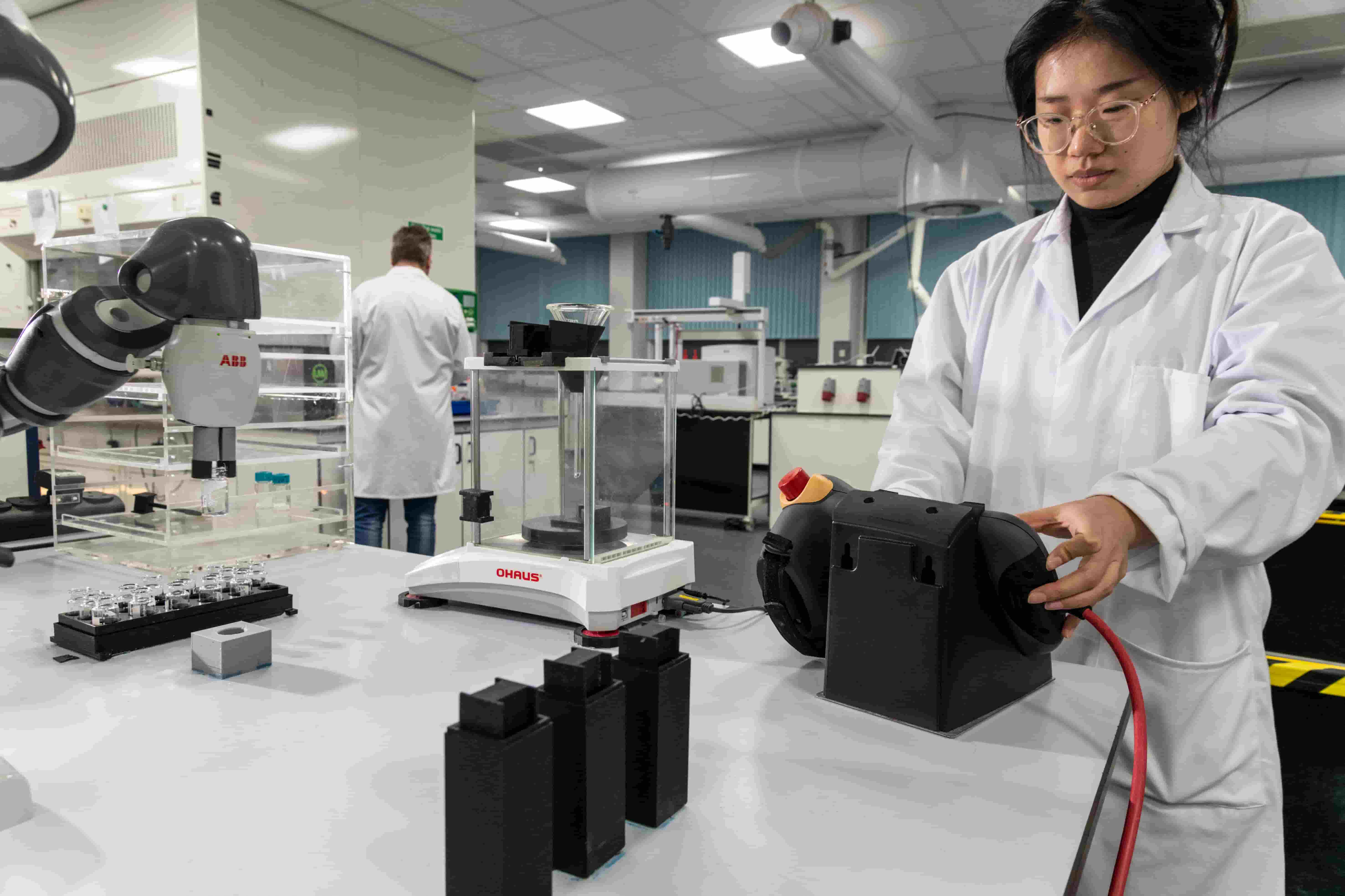 Image of a student in a lab