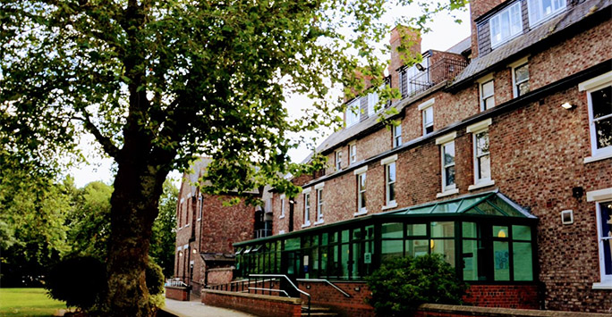 Photograph of the exterior of the University of Liverpool Maths School building