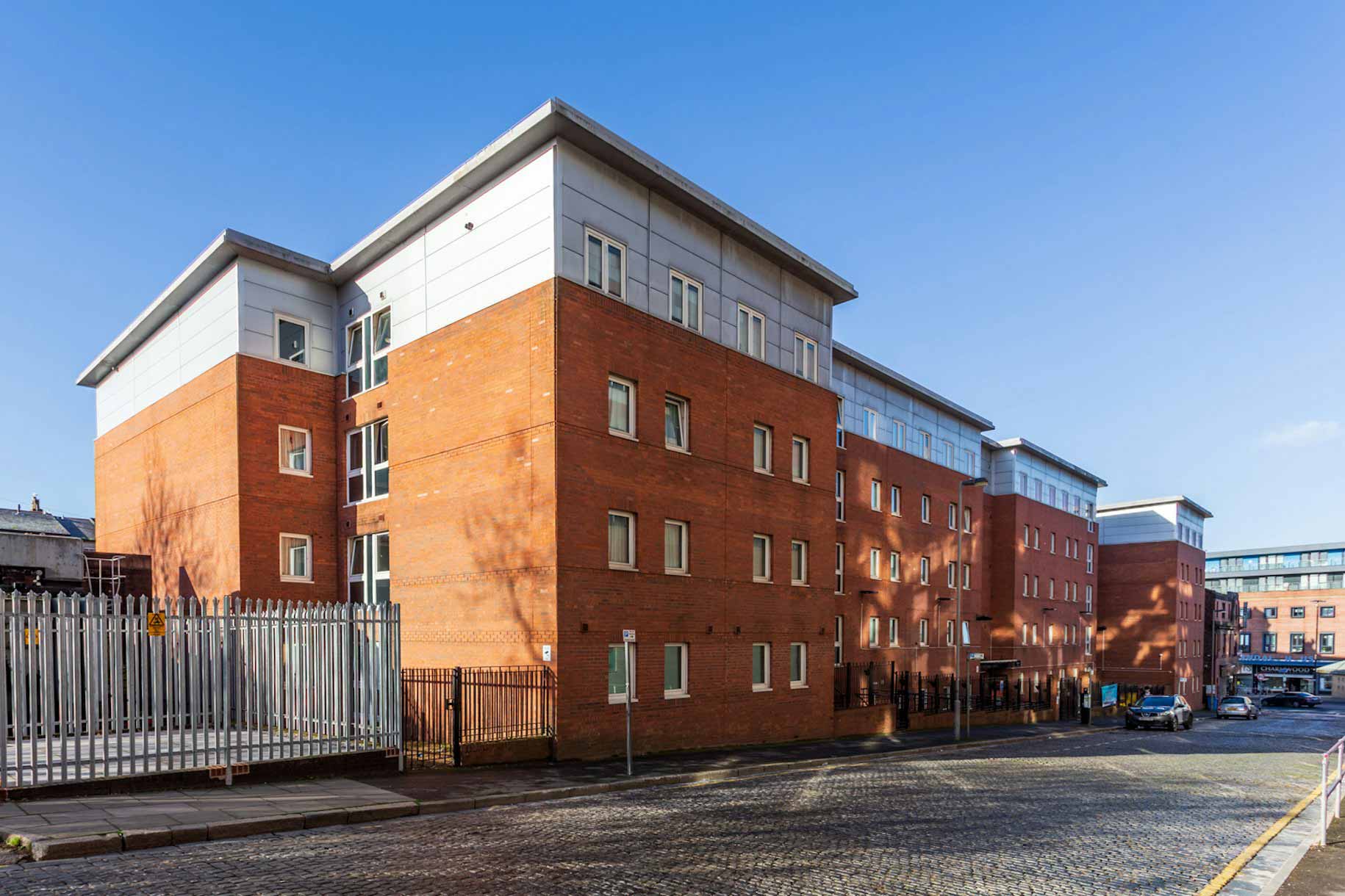 Exterior of Apollo Court accommodation.