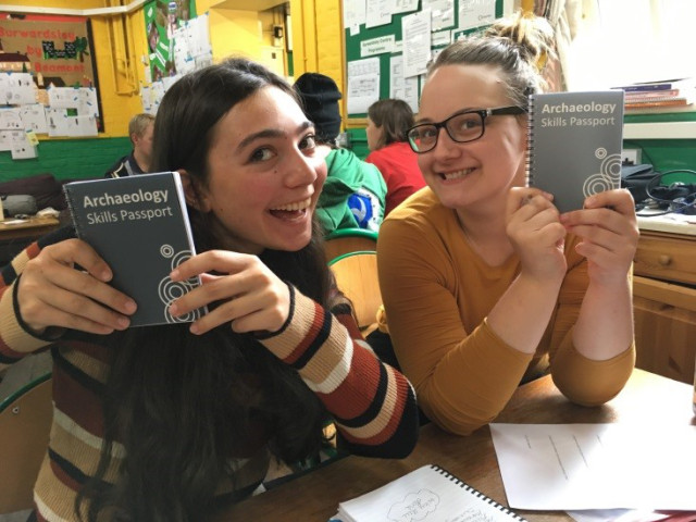 1st years Lydia and Pascale graduating with their BAJR Skills Passports