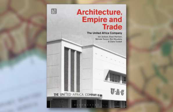 Book cover showing a modernernist building in Africa with the text 