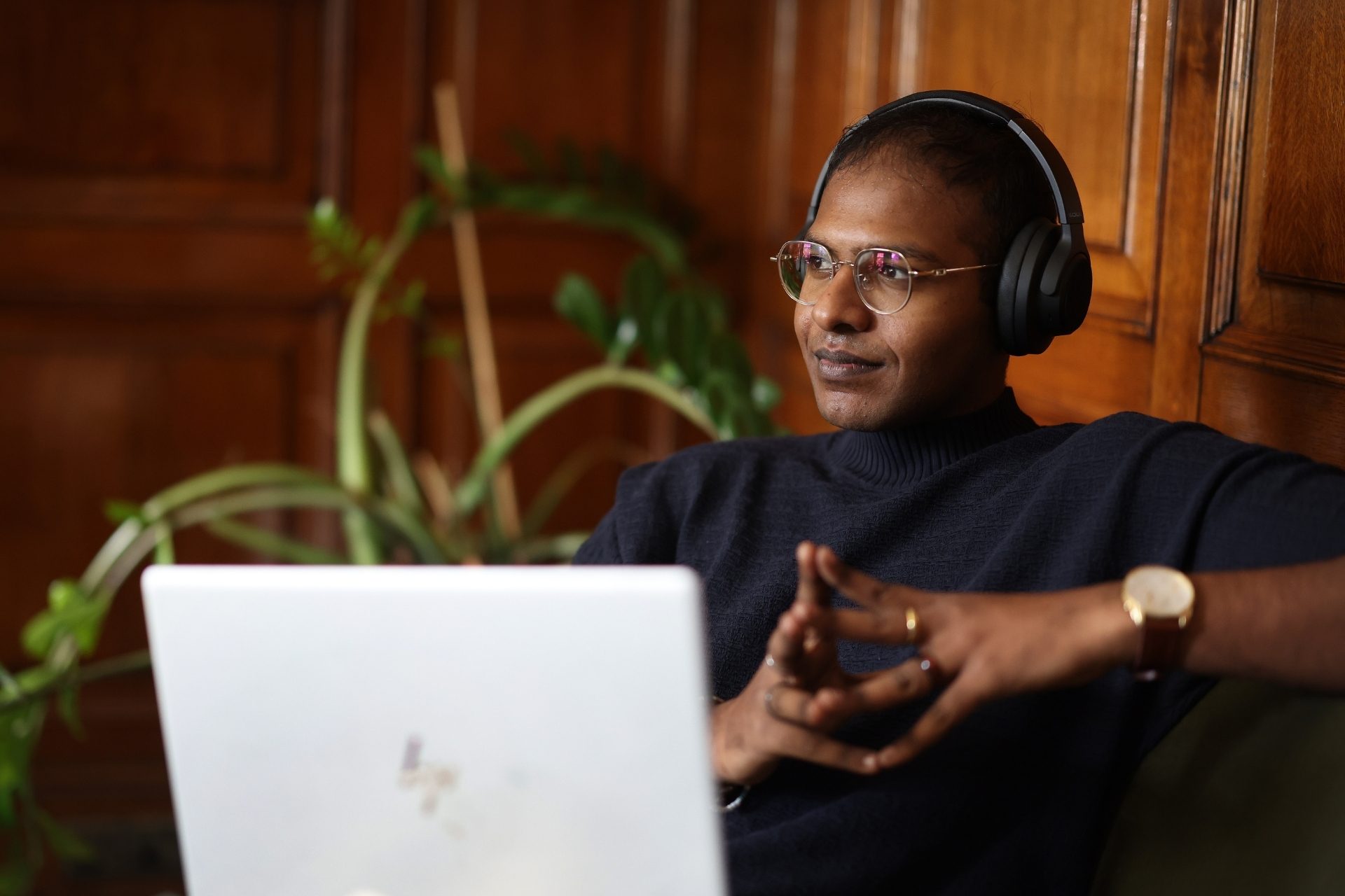 Student sitting at the Library