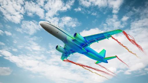 (Image credit: DLR): representation of a digitial twin for aircraft design