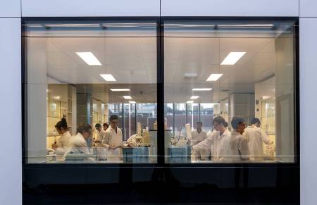 The synthetic chemistry laboratory from the atrium
