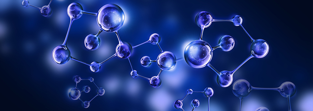 Stock image artwork of a group of molecules