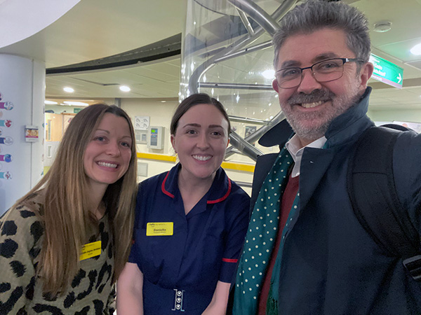 Andrew Weeks visits hospital site for COPE Study
