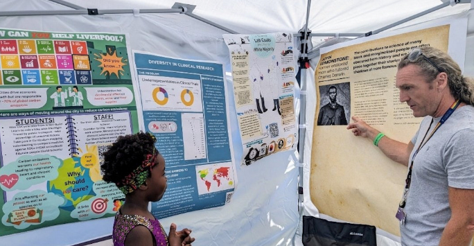 The Faculty's poster display at Africa Oye