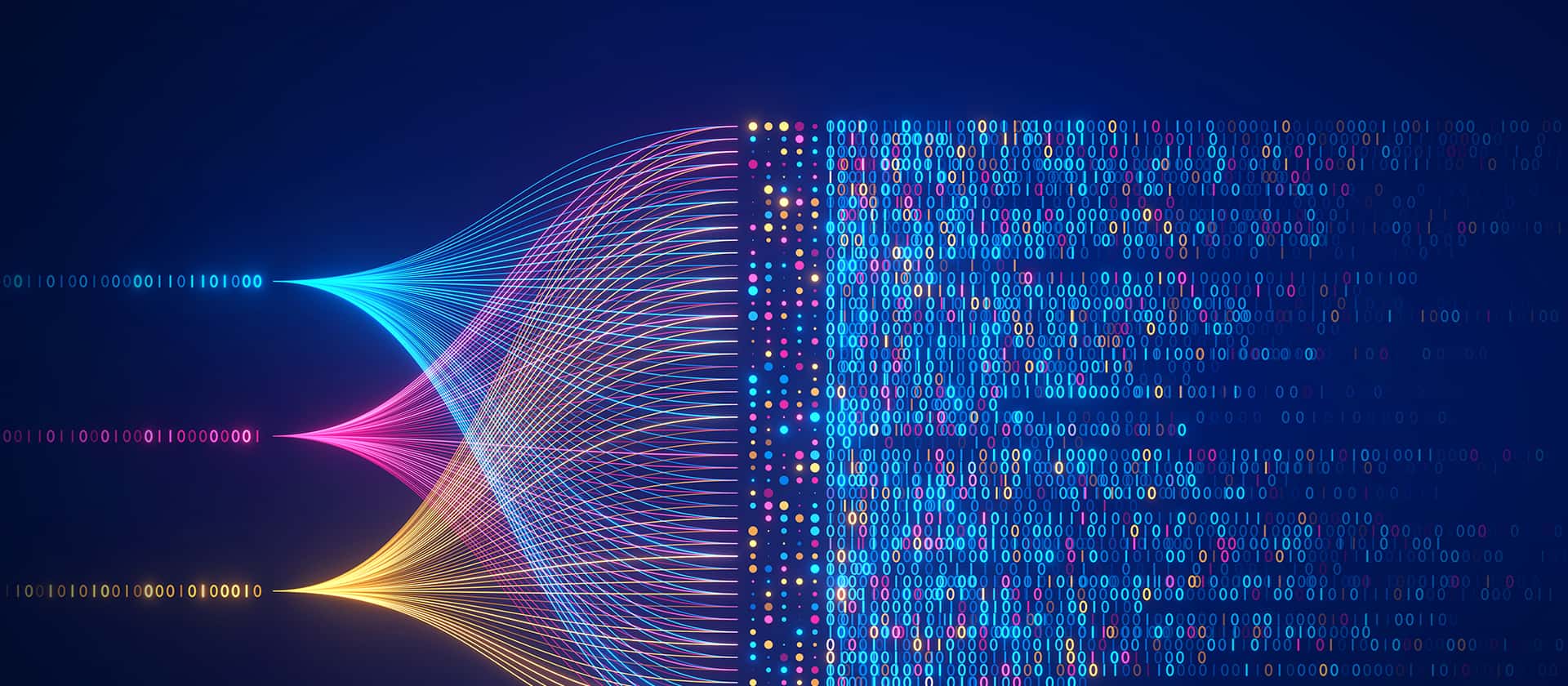 Big data technology and data science illustration