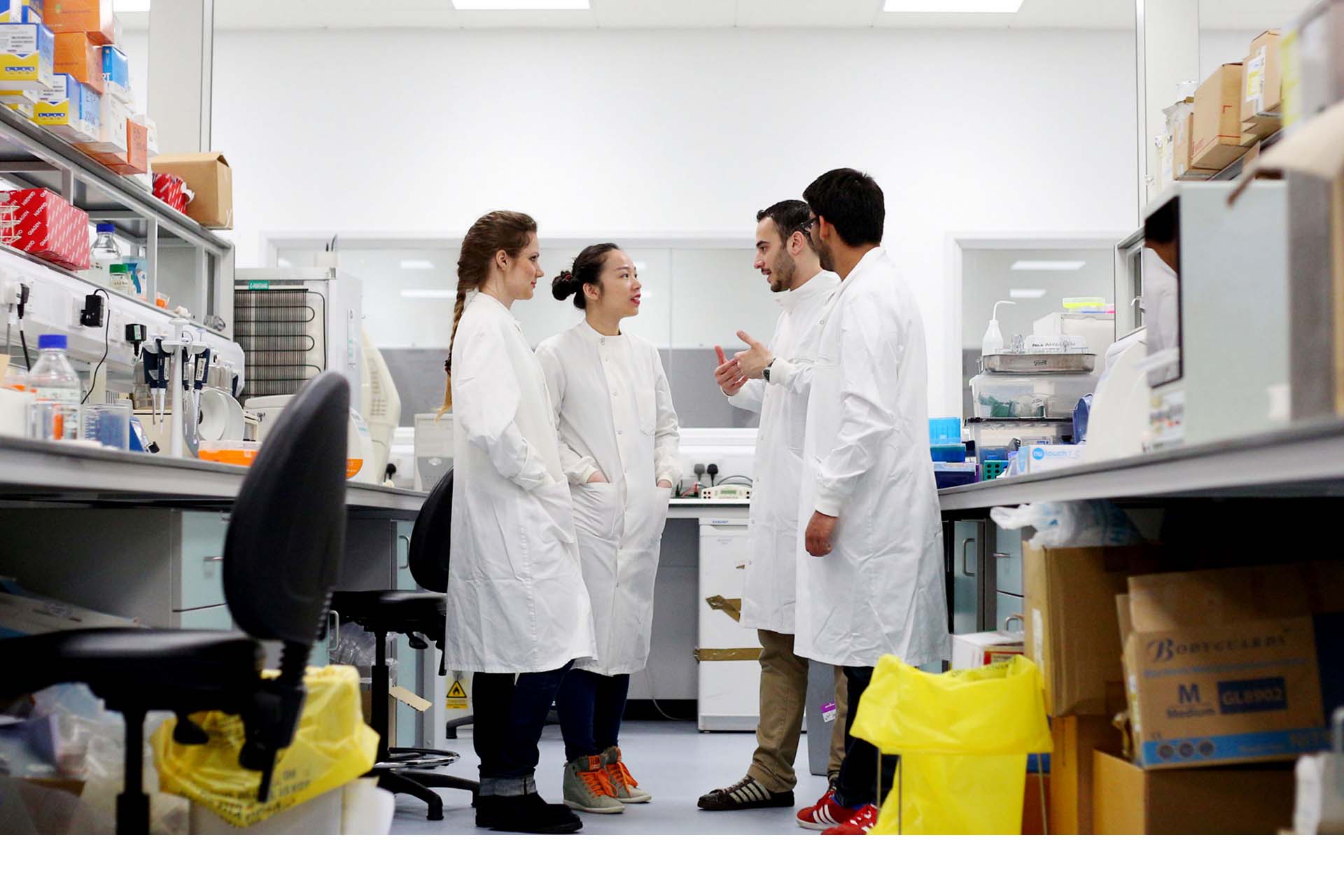 Researchers in the lab