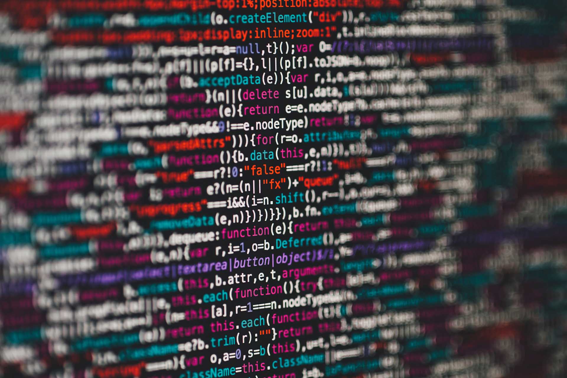 Lines of data on computer screen