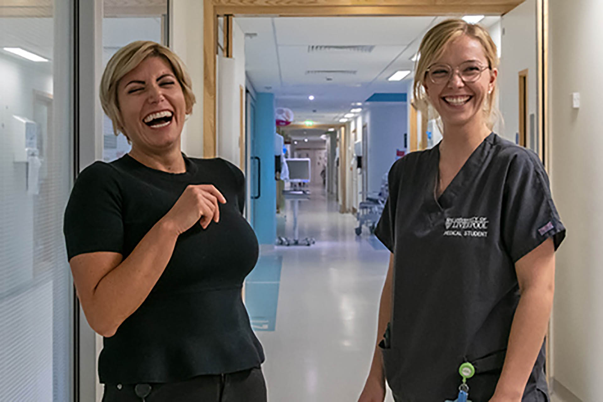Student doctor on hospital ward