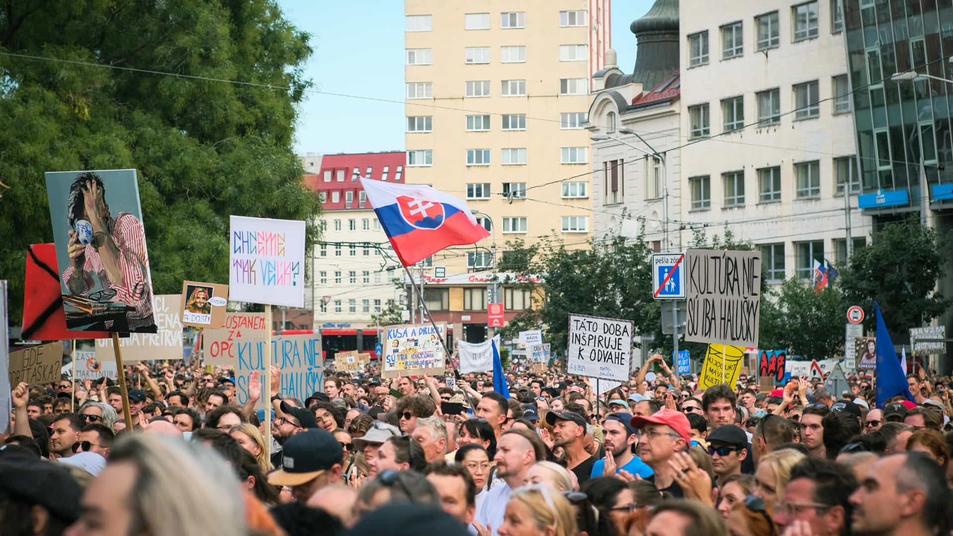 Peaceful protest in slovakia