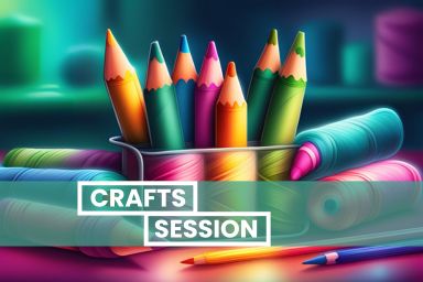 Colouring pencils and yarn