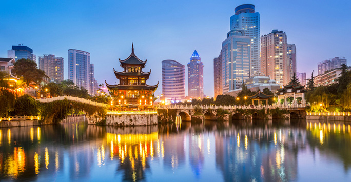 A panoramic picture of a city in China