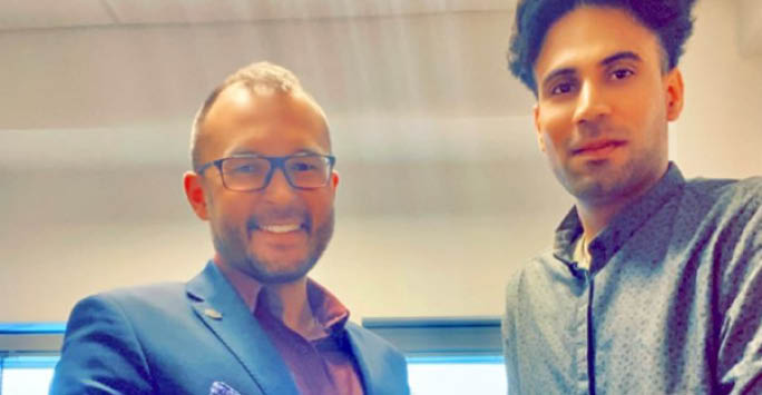 Ammar in a networking event.
