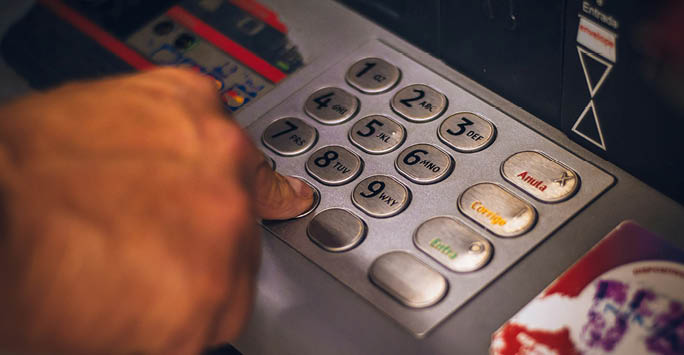 Cashpoint keypad