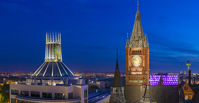 VGM and cathedral at night 