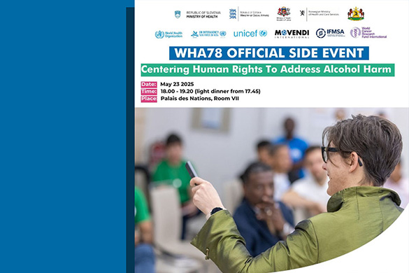 78th World Health Assembly hosts Law & NCD Unit offical side event advert