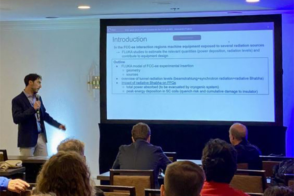 A person giving a presentation.