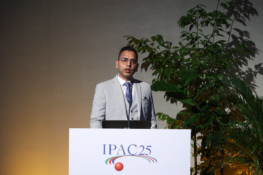 A person giving a presentation.
