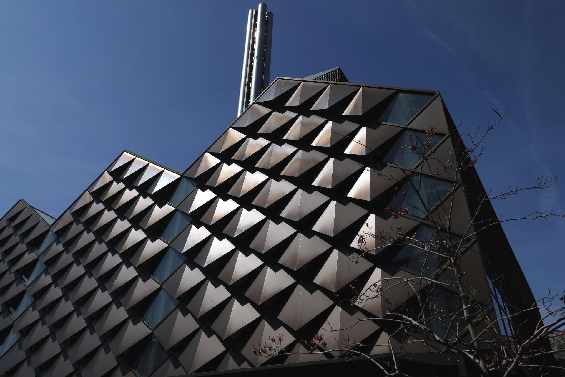 The energy centre and blue skies.