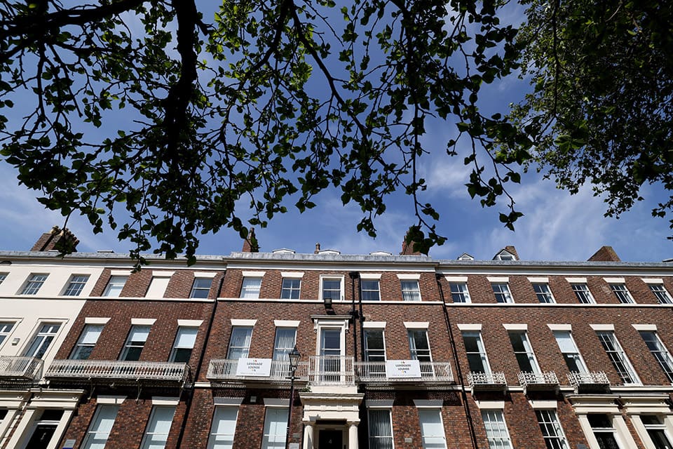 Row of Georgian houses around Abercromby Square