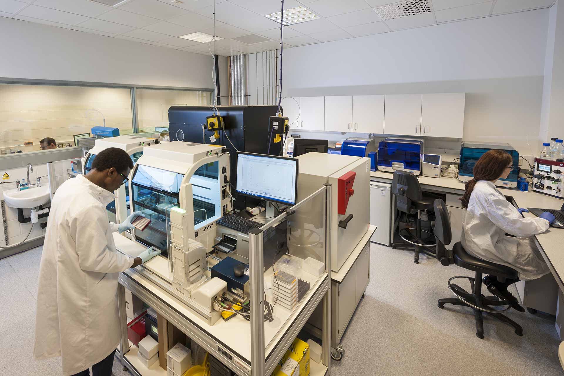 Laboratory space in use at the University of Liverpool