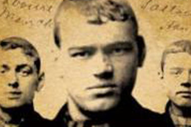 A Victorian-era photograph of three male youths