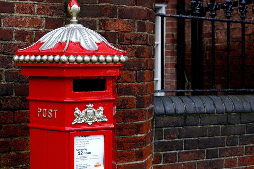 A red postbox