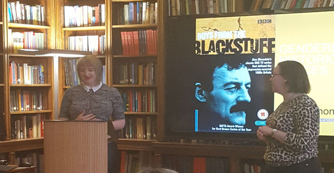 Dr Cat Mahoney presenting at an event 