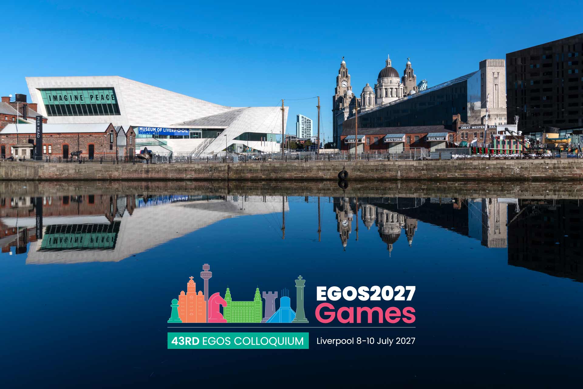 Image of Liverpool's waterfront with the EGOS 27 logo.