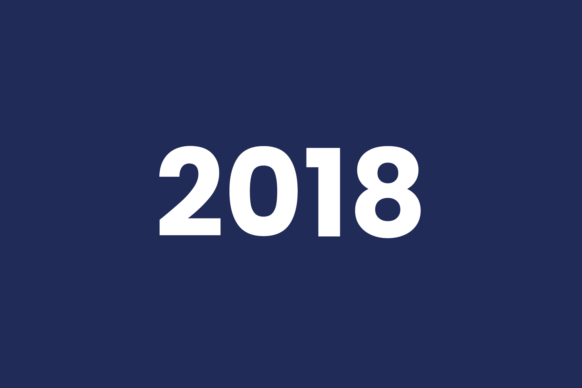 Image of blue background with 2018 written in white