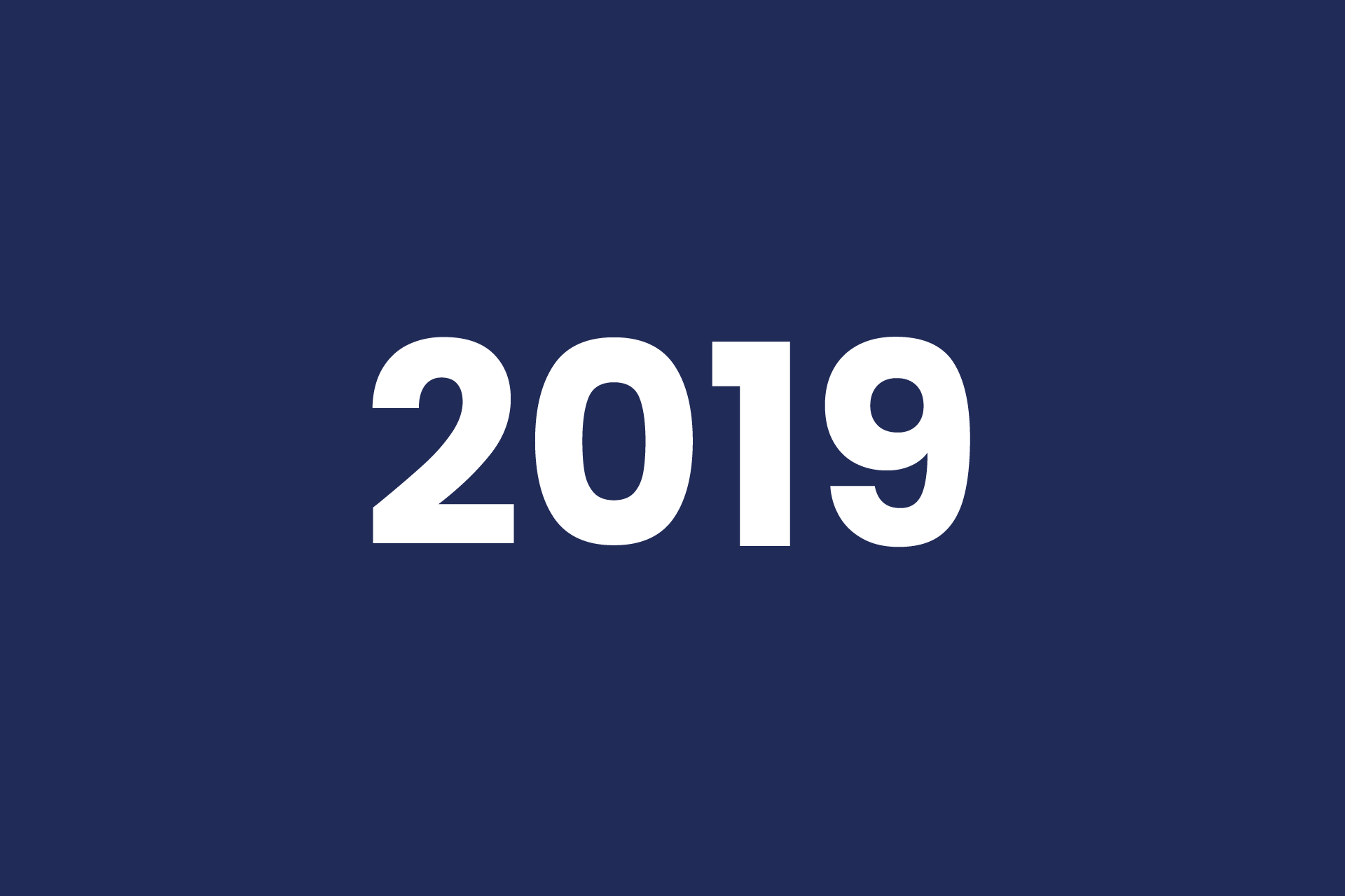 Image of blue background with 2019 written in white