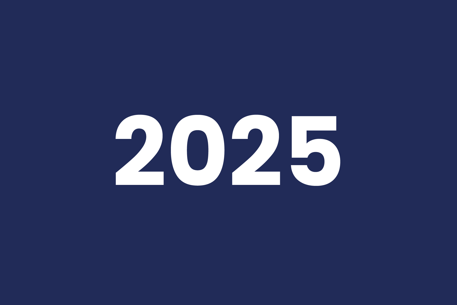 Image of blue background with 2025 written in white